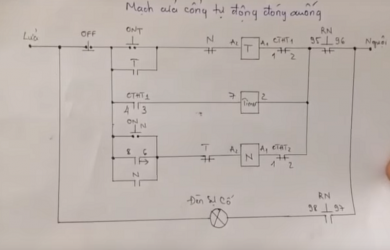 Sơ đồ mạch điện tủ điều khiển cửa cổng